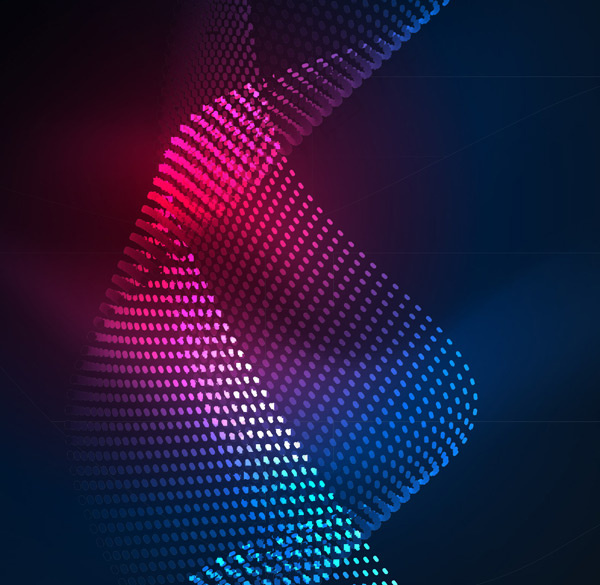 点状排列波浪背景