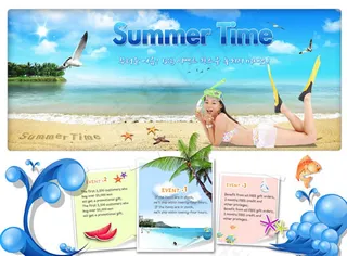 夏季网站首屏界面