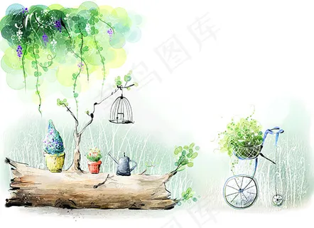 卡通田园风格插画