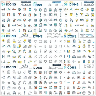 简约网页线性图标,免抠元素 简约网页线性图标,免抠元素