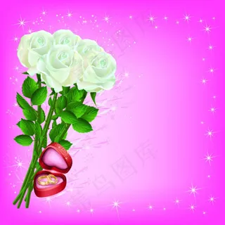 白玫瑰浪漫背景
