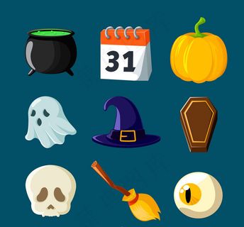 精美万圣节元素