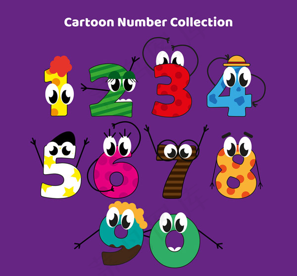 可爱大眼睛数字