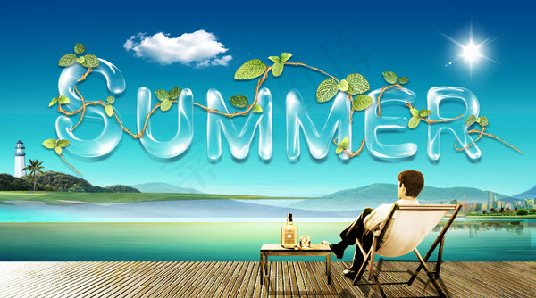 夏季Summer海报(4134X2300(DPI:300))psd模版下载