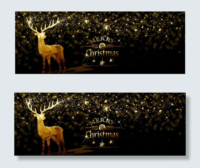 光斑粒子和驯鹿eps,ai矢量模版下载