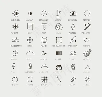 网络天气图标,免抠元素