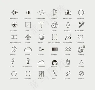 网络天气图标,免抠元素