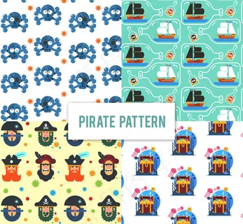 海盗元素无缝背景