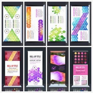 易拉宝展架矢量