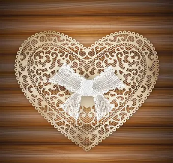 蕾丝爱心餐垫
