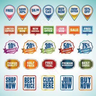 购物优惠图标,免抠元素