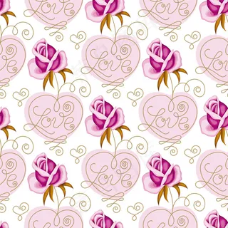 玫瑰花朵无缝背景