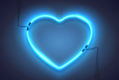 发光线条心形