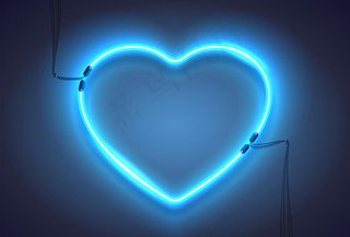 发光线条心形