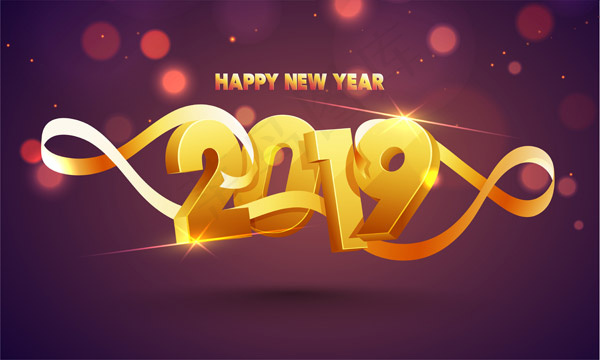 新年快乐2019eps,ai矢量模版下载
