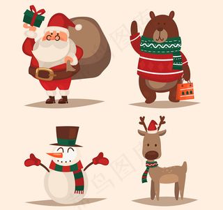 卡通圣诞角色