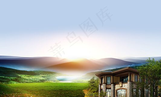 和谐地产海报元素