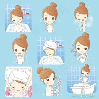 女孩卫生清洁护理