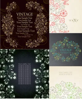 手绘鲜花背景,背景元素