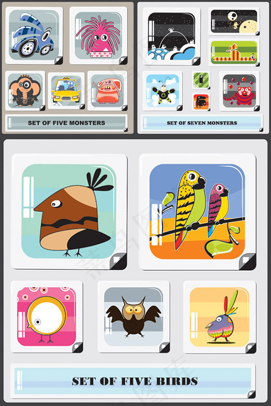 创意卡通形象,背景元素