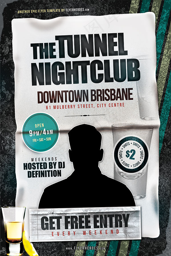 夜总会活动海报