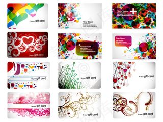 精美简约卡片,背景元素