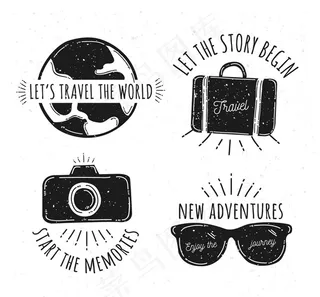 旅行话语标签,免抠元素