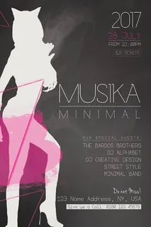 音乐女郎时尚海报