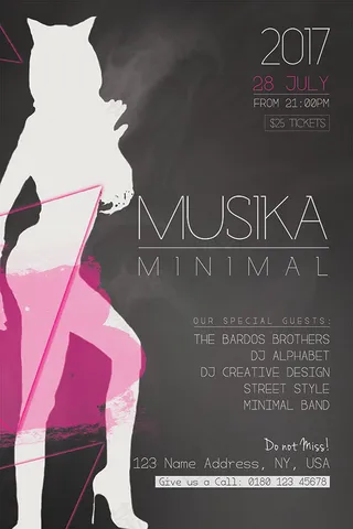 音乐女郎时尚海报