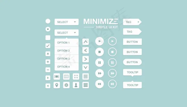网页UI元素psd模版下载