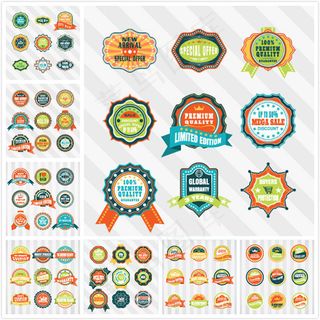 圆形勋章图标,免抠元素