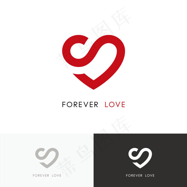 爱心logo矢量eps,ai矢量模版下载