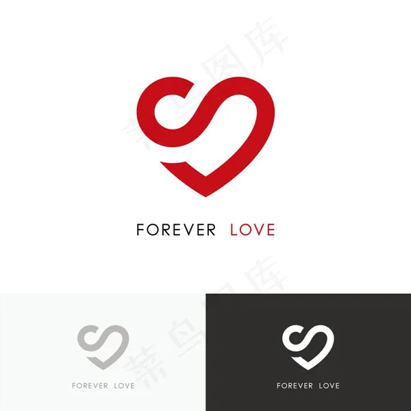 爱心logo矢量eps,ai矢量模版下载