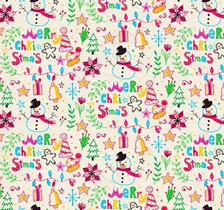 圣诞元素无缝背景