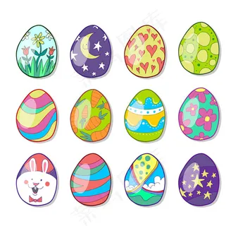 卡通花纹彩蛋 卡通花纹彩蛋