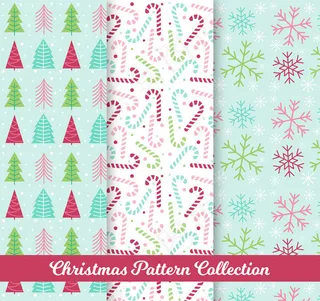 手绘圣诞无缝背景