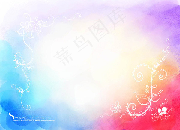 梦幻花纹背景