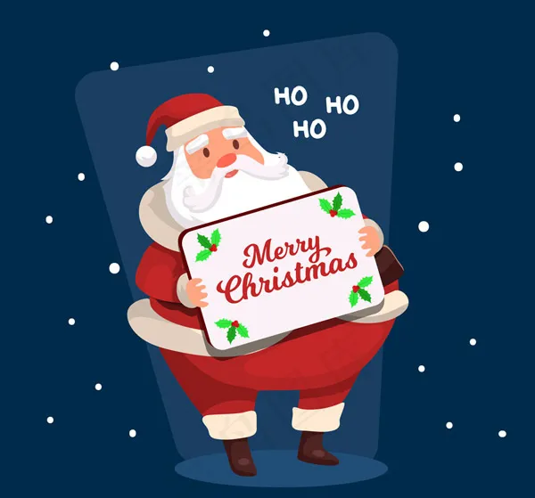 胖圣诞老人矢量ai矢量模版下载