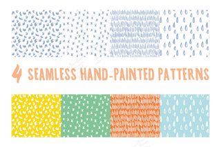 手绘可爱无缝背景