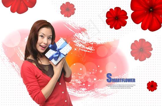 女性夏季购物海报