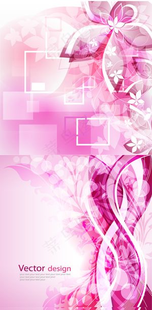 粉红色花卉背景,背景元素