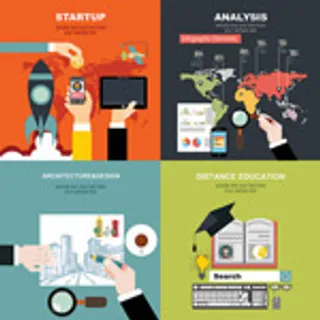 扁平化金融元素