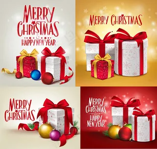 圣诞节礼盒矢量