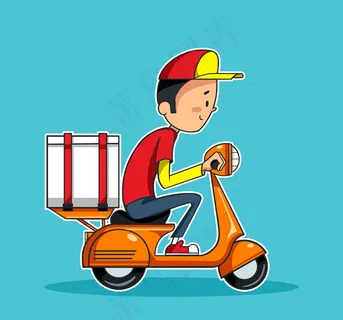 工作中的快递员