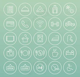 精美线性图标,免抠元素