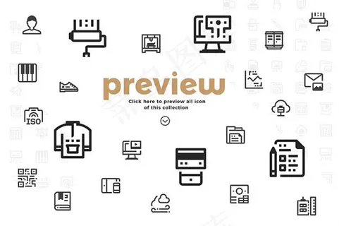 100最小图标,免抠元素