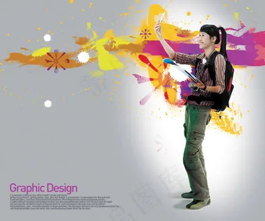 手机拍照的女人