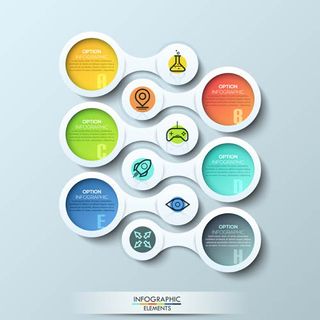 立体元素信息图表