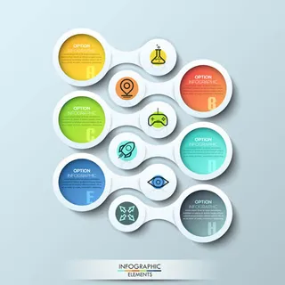 立体元素信息图表