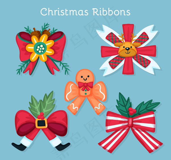 圣诞节丝带蝴蝶结